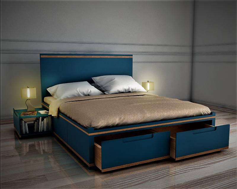 Синяя Кровать