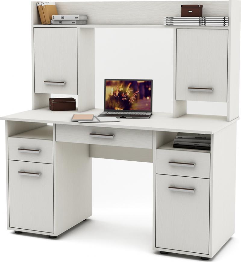 Красивый белый компьютерный стол