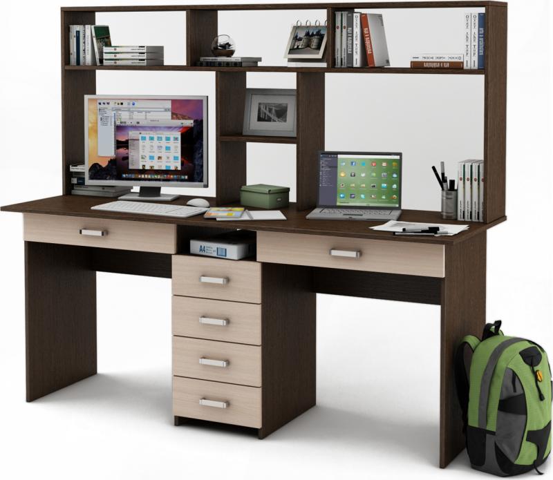 Письменный стол Нео-11Я с надстройкой вариант 4