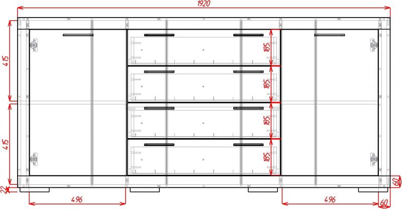 Комод Омега-7 вариант 2