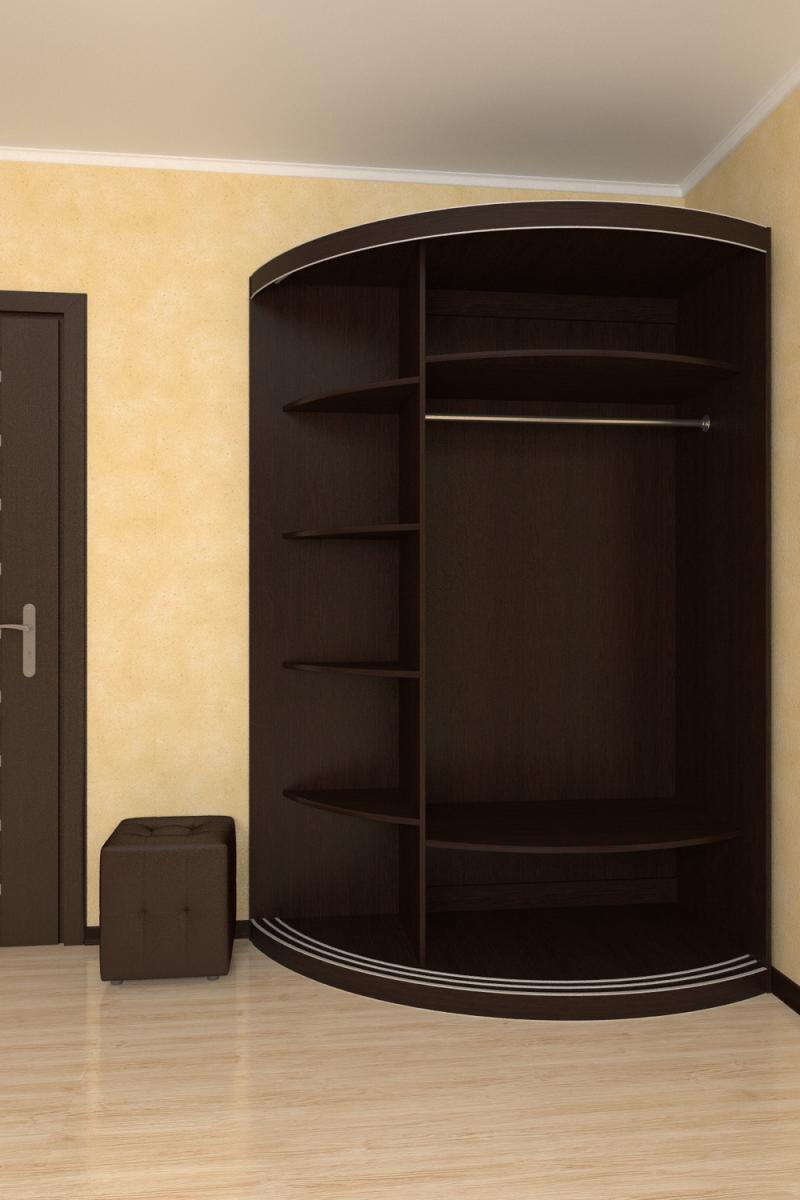 Радиусный шкаф-купе Лайн-14 вариант 3