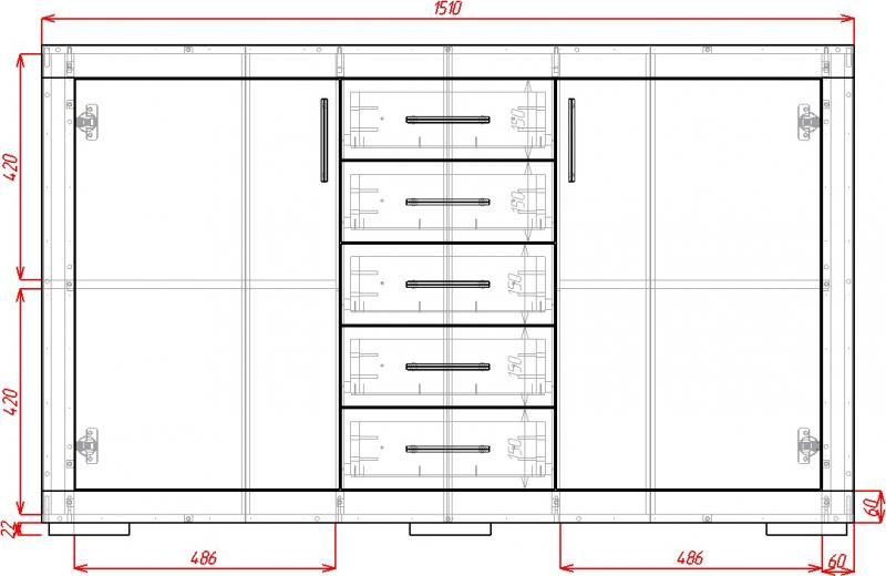 Комод Омега-12 вариант 3