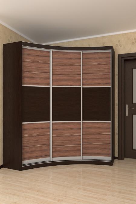 Радиусный шкаф-купе Лайн-18 вариант 1