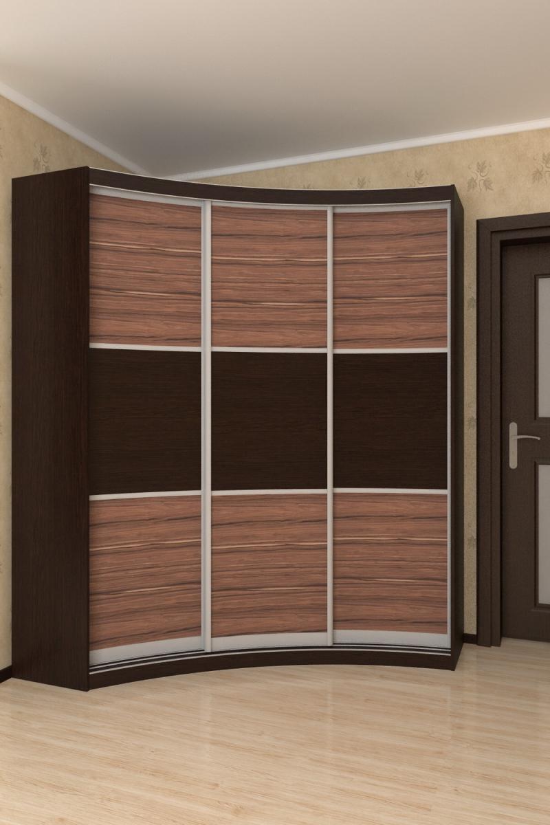 Радиусный шкаф-купе Лайн-18 вариант 2