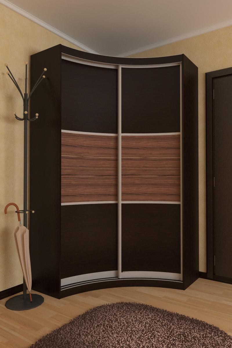 Радиусный шкаф-купе Лайн-9 вариант 2