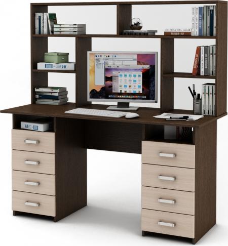 Письменный стол Нео-9 с надстройкой вариант 3