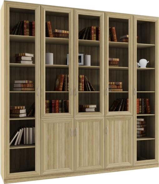 Книжный шкаф Классико-5-3 вариант 1