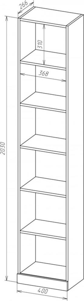 Книжный шкаф Венди-5 - Схема