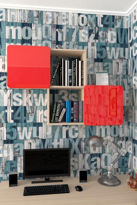 Полка для книг Лайн-2 вариант 3