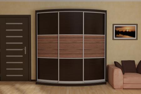 Радиусный шкаф-купе Лайн-6 вариант 1