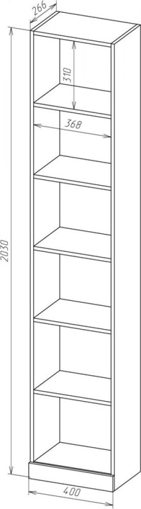 Книжный шкаф Венди-9 - Схема