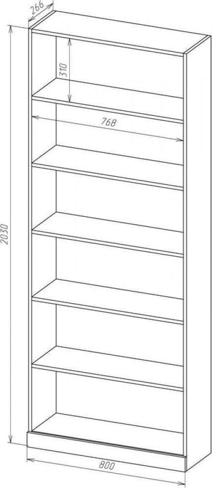Книжный шкаф Венди-1 - Схема
