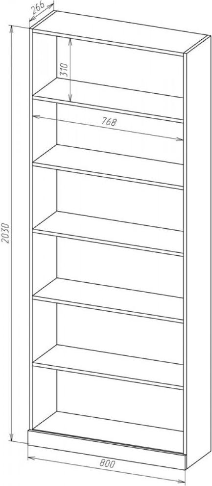 Книжный шкаф Венди-24 - Схема