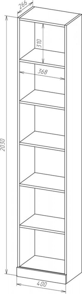 Книжный шкаф Венди-33 - Схема