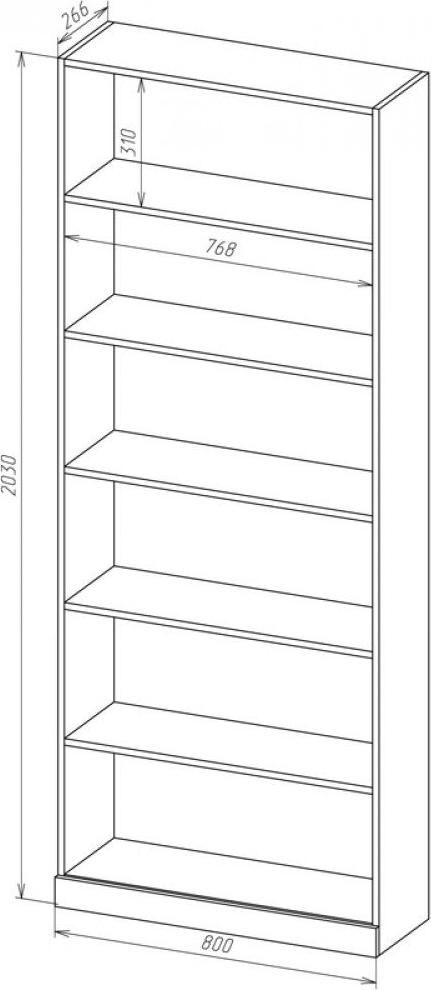 Книжный шкаф Венди-34 - Схема