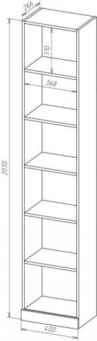 Книжный шкаф Венди-41 - Схема