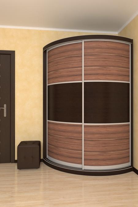 Радиусный шкаф-купе Лайн-14 вариант 1