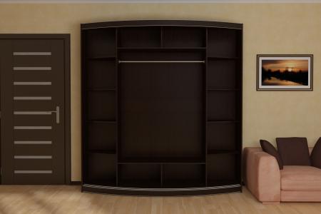 Радиусный шкаф-купе Лайн-7 вариант 2