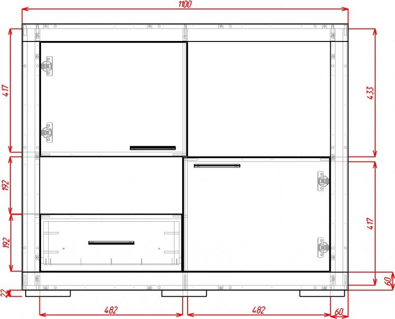 Комод Омега-11-М вариант 2