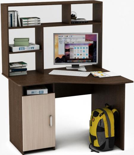 Угловой стол Нео-16 с надстройкой вариант 3