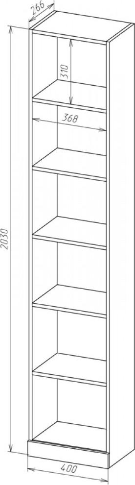 Книжный шкаф Венди-53 - Схема