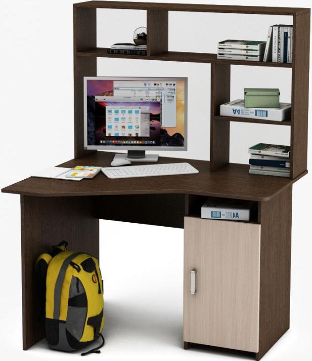 Угловой стол Нео-17 с надстройкой вариант 4