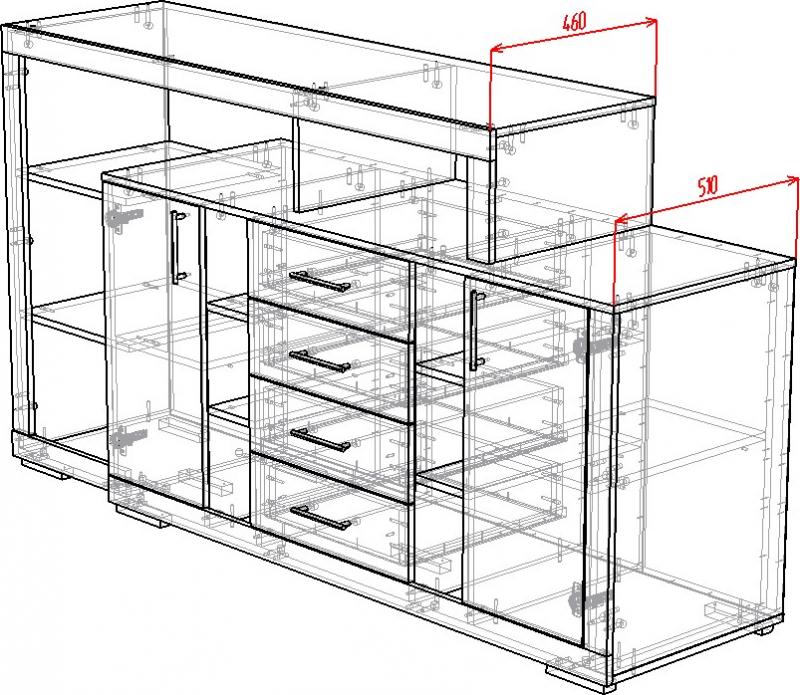 Комод Омега-13 вариант 4