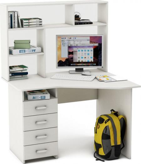 Угловой стол Нео-18 с надстройкой вариант 1