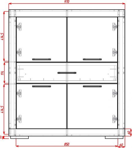 Комод Омега-9 вариант 1