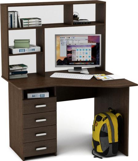 Угловой стол Нео-18 с надстройкой вариант 2