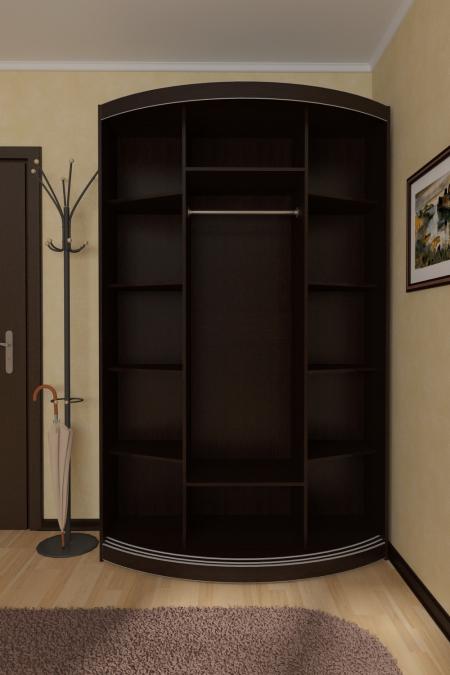 Радиусный шкаф-купе Лайн-4 вариант 2