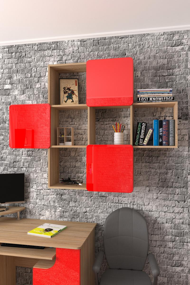 Полка для книг Лайн-4 вариант 3