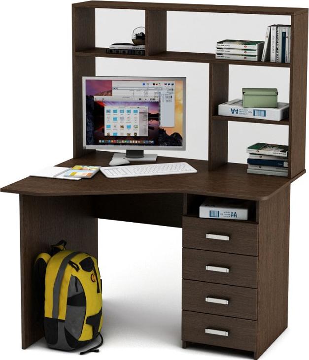 Угловой стол Нео-19 с надстройкой вариант 3