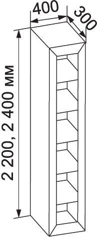Книжный шкаф Вики-1-4 - Схема