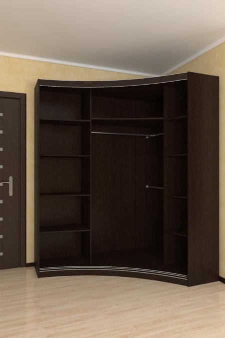 Радиусный шкаф-купе Лайн-16 вариант 2