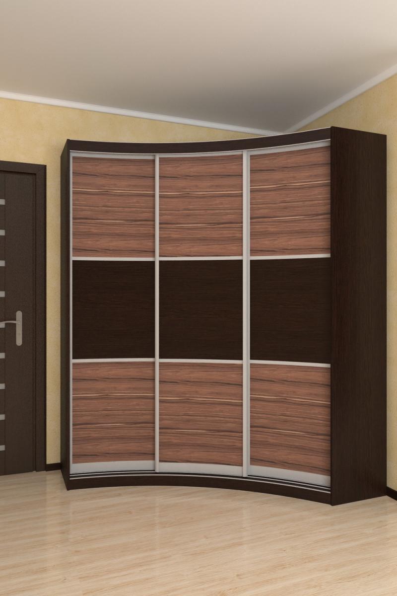 Радиусный шкаф-купе Лайн-16 вариант 2