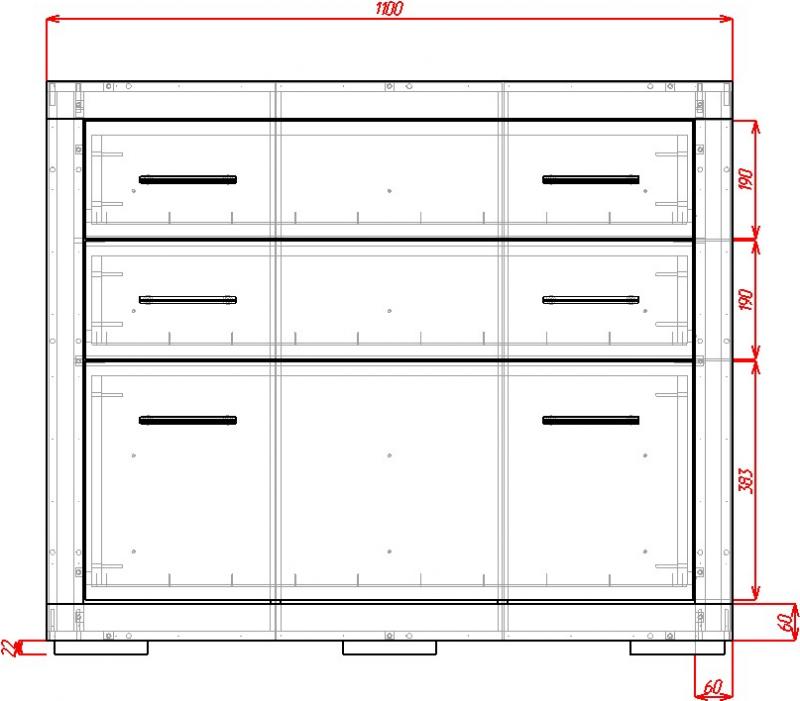 Комод Омега-17 вариант 2