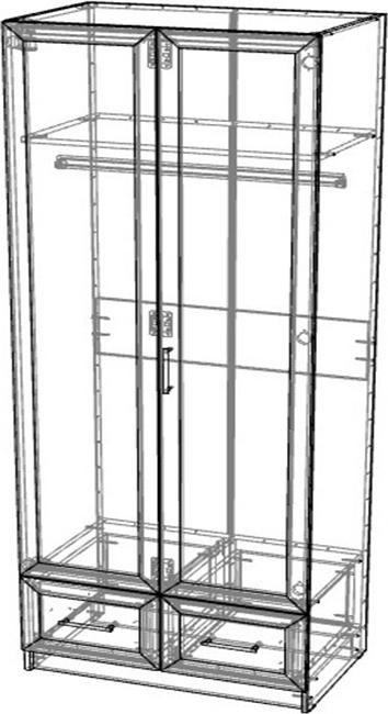 Шкаф-гармошка Аккорд-2 - Схема