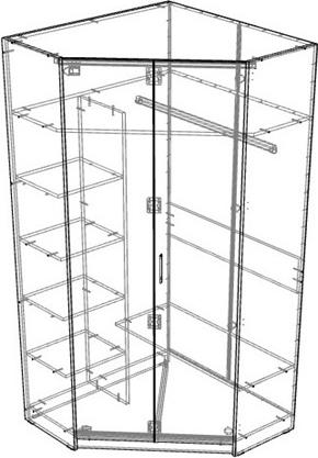 Шкаф-гармошка Аккорд-12 - Схема