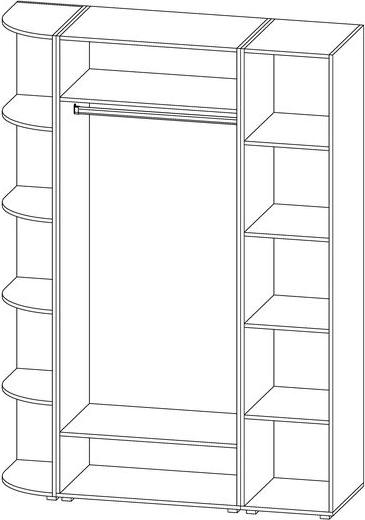 Радиусный шкаф Алексa-5 - Схема