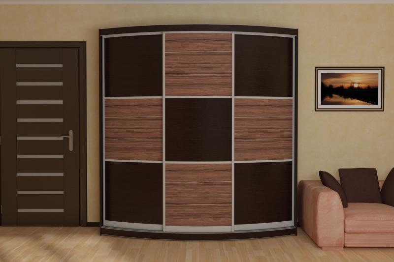 Радиусный шкаф-купе Лайн-7 вариант 2