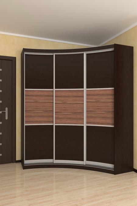 Радиусный шкаф-купе Лайн-17 вариант 1