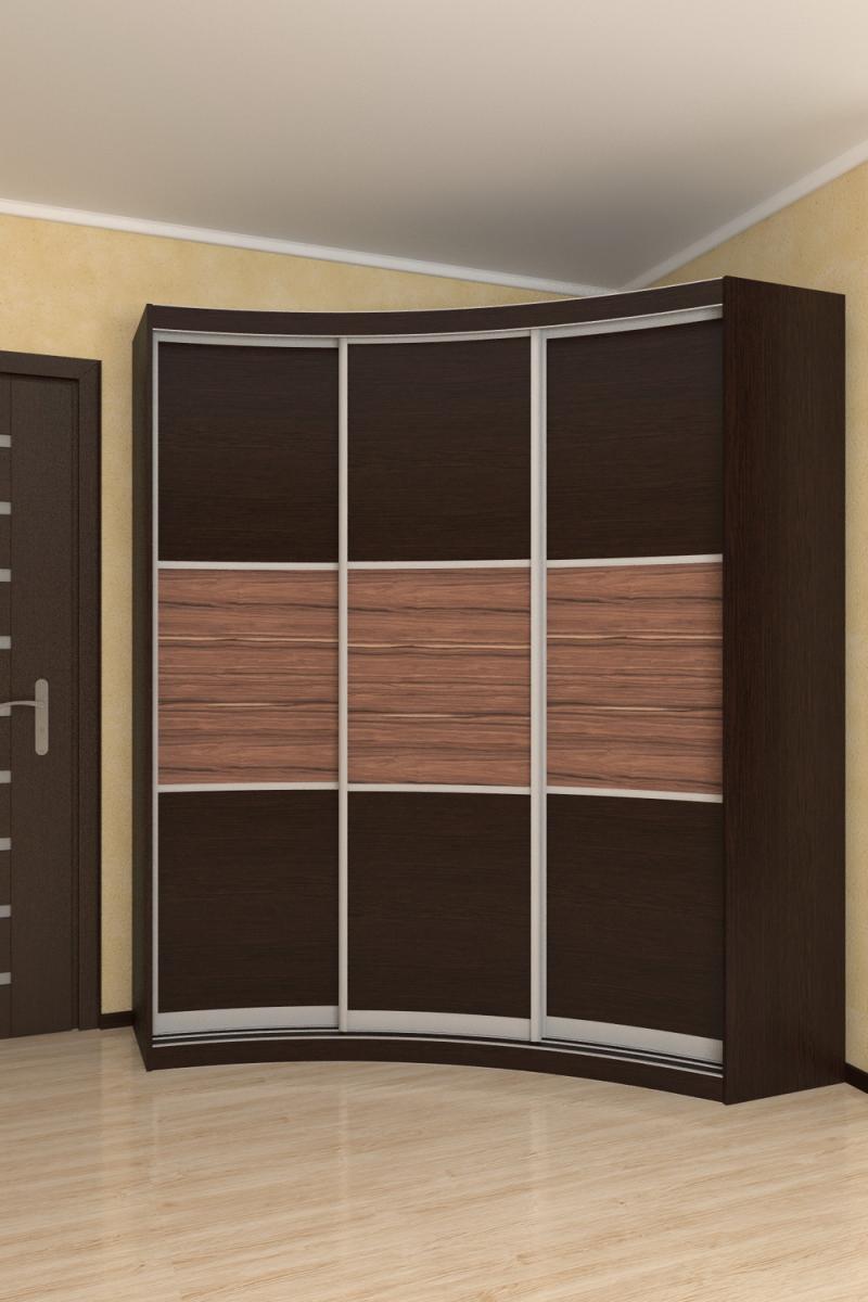 Радиусный шкаф-купе Лайн-17 вариант 2