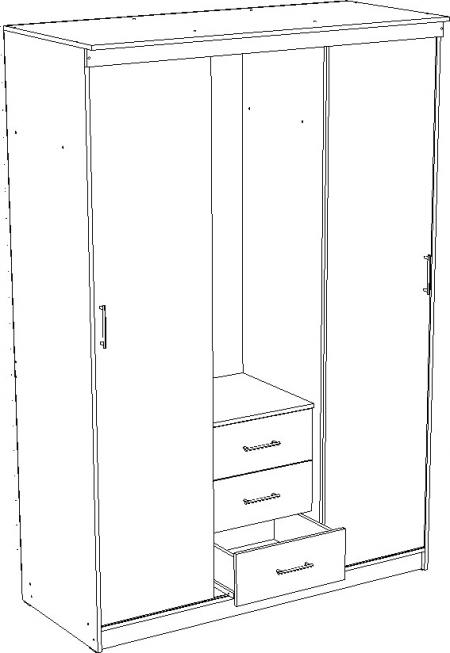 Шкаф-купе Плейн-15 вариант 1