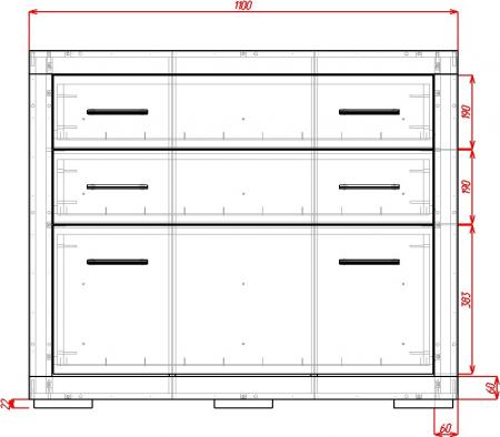 Комод Омега-17-М вариант 1