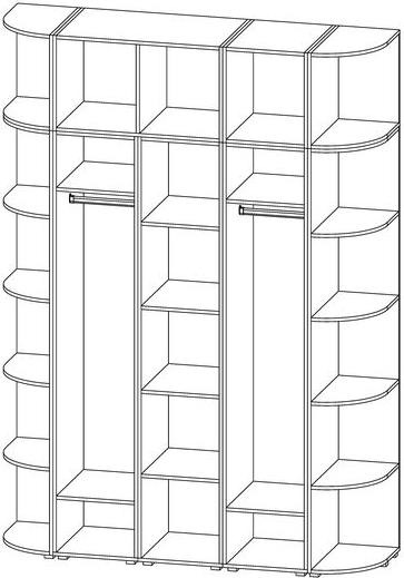 Радиусный шкаф Алексa-16 - Схема