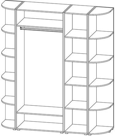 Радиусный шкаф Алексa-7 - Схема