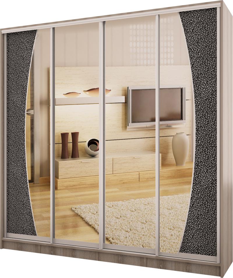 Шкаф-купе Лидл-15 Кожа вариант 1