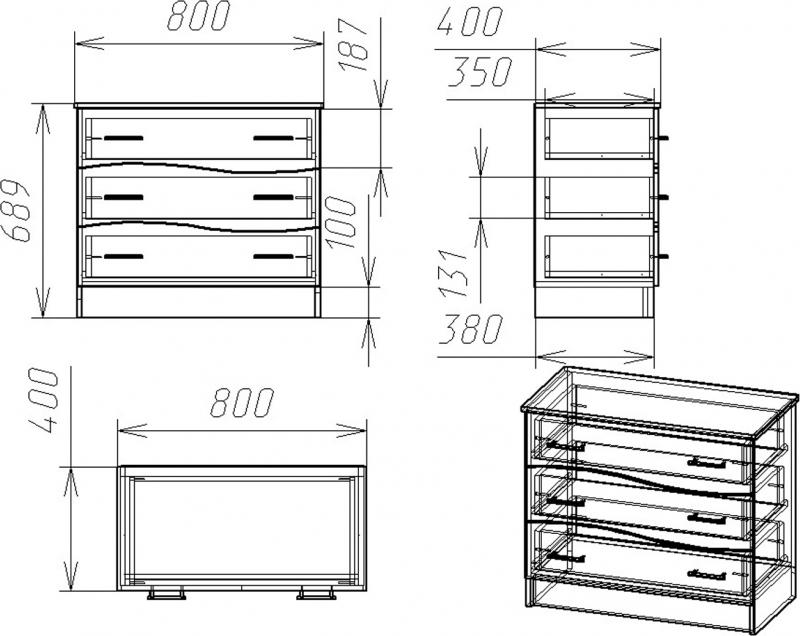Комод Лайн-10 - Схема