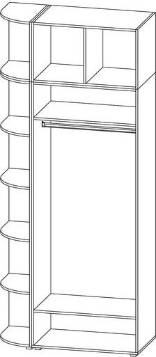Радиусный шкаф Алексa-2 - Схема